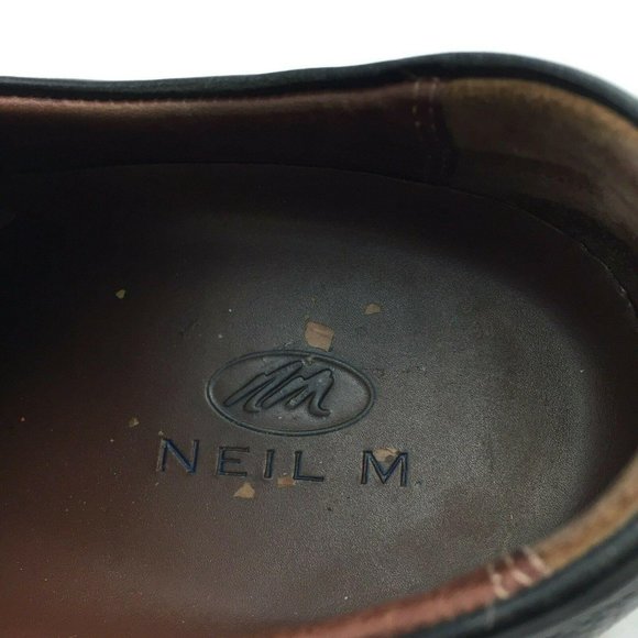 Neil M Shoes Mens 9.5 EEE Black Leather Derby Oxford Dress Casual Extra Wide - Picture 7 of 12